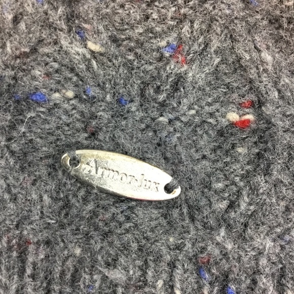 Armor Lux Gray Colored Knit 100% Wool Sweater Size 2/Medium - Picture 6 of 7